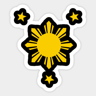 Three Stars and a Sun Sticker